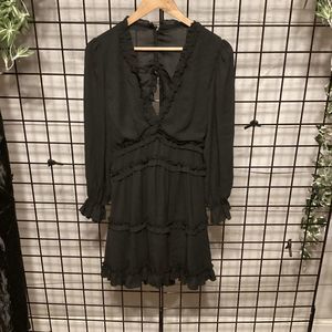 Wedding Guest Dress V-Neck Long Sleeve B237